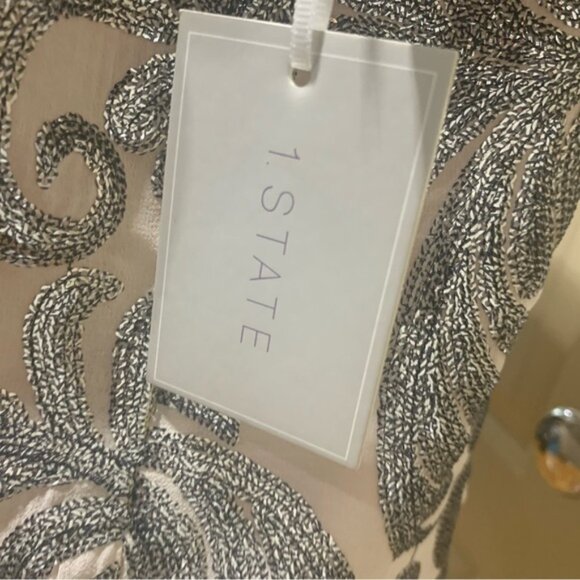 NWT! 1. State “Midnight Soirée” Sequin Strappy Blouse M - Picture 5 of 9